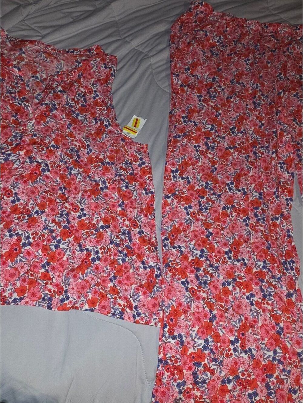 NEW Draper James Pajama Set Pink Floral Comfy Cozy -Top Size L and Pants Size XL